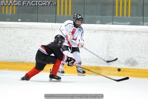 2015-11-21 Aosta B-Hockey Milano Rossoblu U14 0186 Andrea Cupaioli